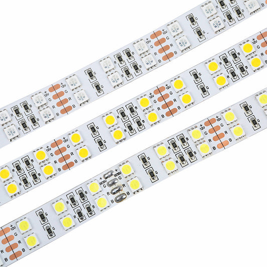 12V Double Row 5050 RGB LED Strip, 5m