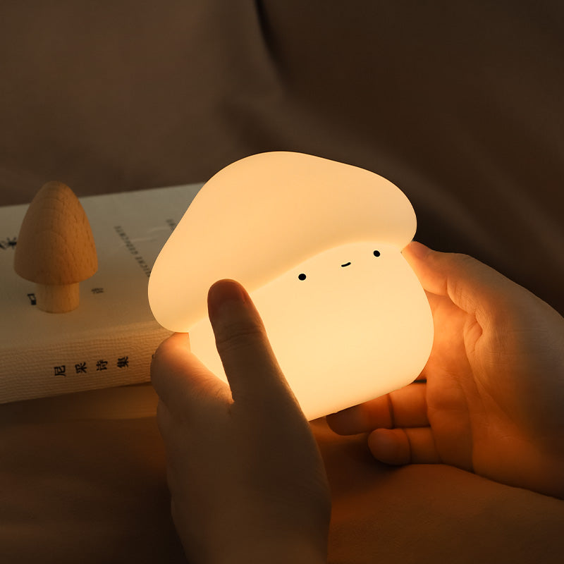 LED Mushroom Night Lamp with Timer, Silicone Body