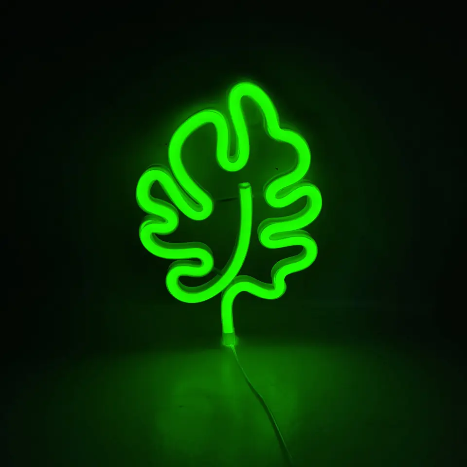 LED Neon Tree Leaf Decorative Wall Art