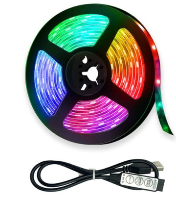 LED RGB 2835 Strip with Bluetooth Control, USB, 5m
