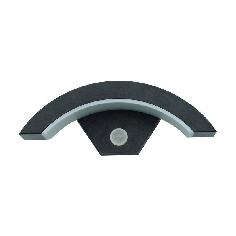 LED Wall Fixture, Curved Moon Shape, 12W
