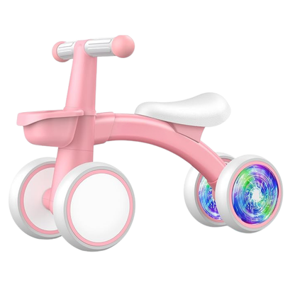 Balance Bike With Glow Rear Wheels for Early Riders
