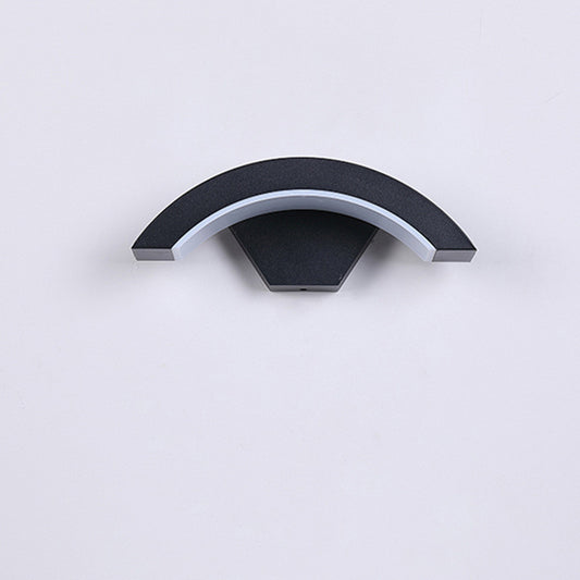LED Wall Fixture, Curved Moon Shape, 12W
